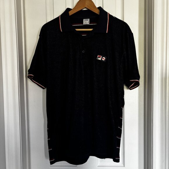Retro Vintage Heritage Fila Tennis Terry Velour Polo - Size Men M - Picture 1 of 6